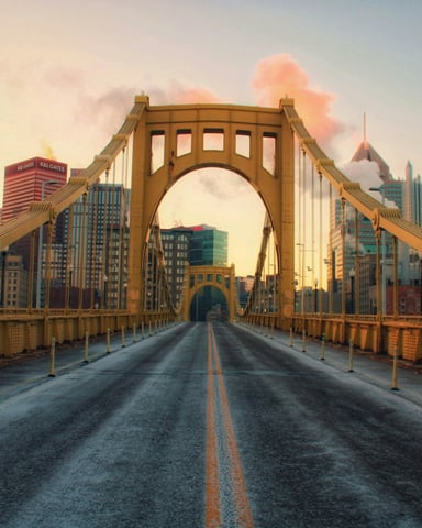 Roberto Clemente Bridge over the Allegheny River in Pittsburgh